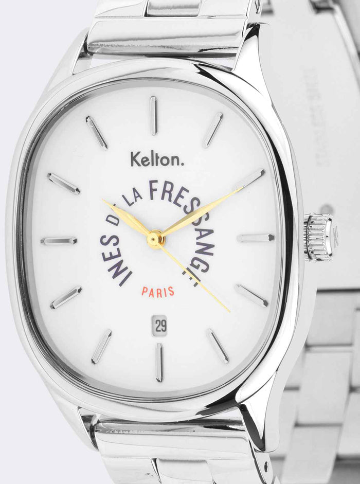 Montre Grande Colorama Silver Kelton x Ines de la Fressange Paris