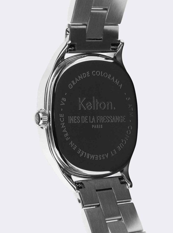Montre Grande Colorama Silver Kelton x Ines de la Fressange Paris