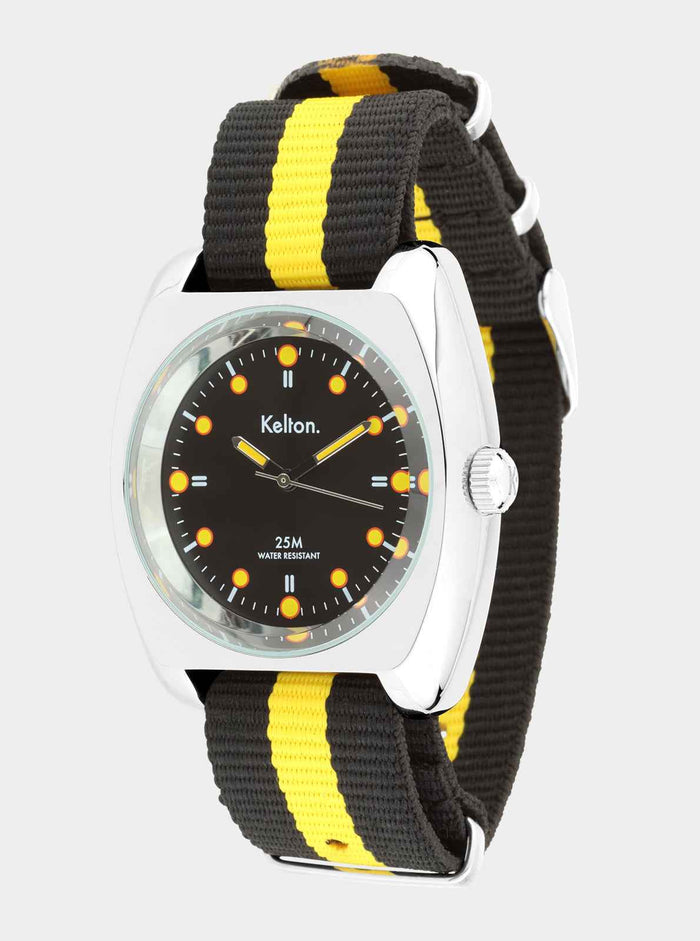 Montre RC2 Nato Noir-Jaune