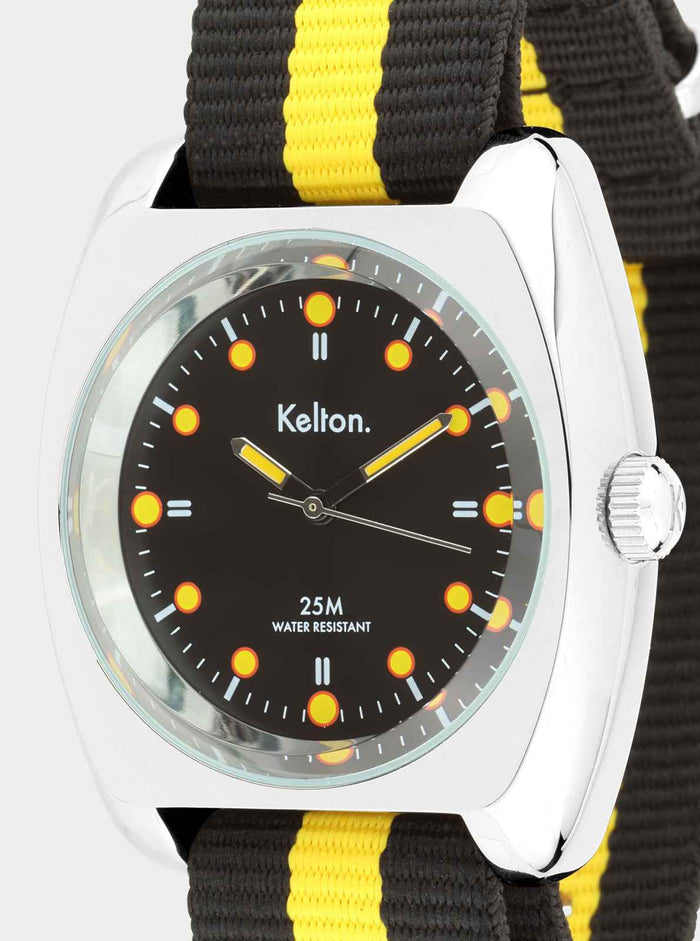 Montre RC2 Nato Noir-Jaune
