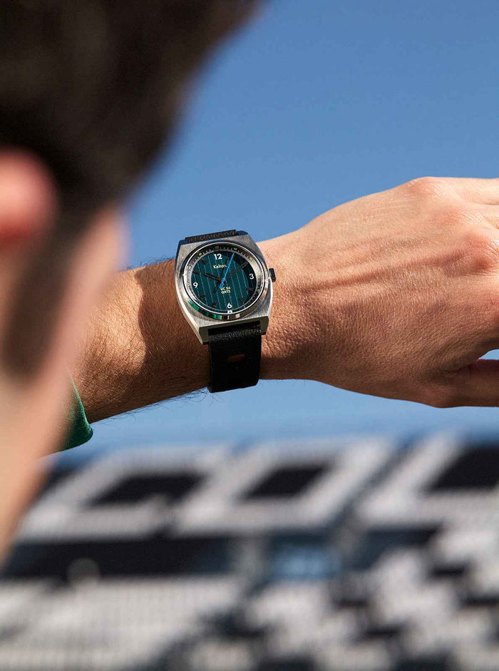 Montre RC24 Electric Quartz Verte - Bracelet Noir Tropic Racing