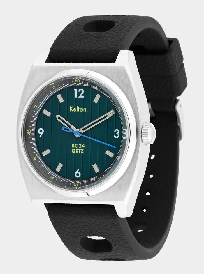 Montre RC24 Electric Quartz Verte - Bracelet Noir Tropic Racing