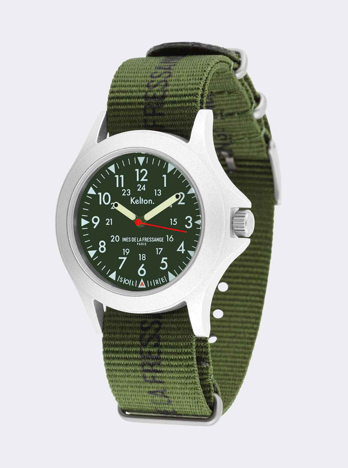 Montre Solaire Field Kaki Kelton x Ines de la Fressange Paris