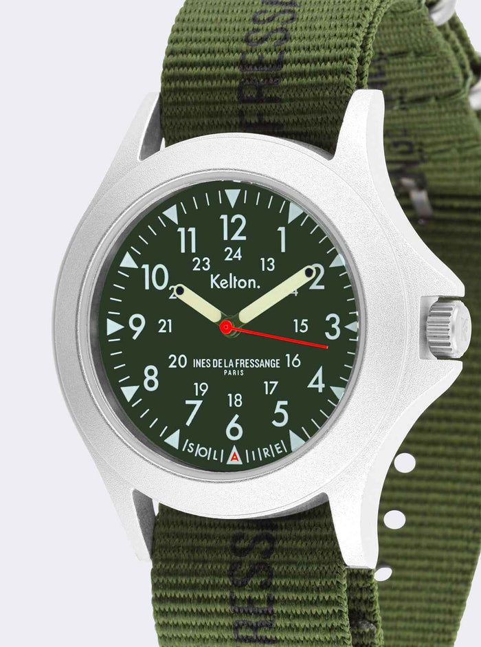 Montre Solaire Field Kaki Kelton x Ines de la Fressange Paris