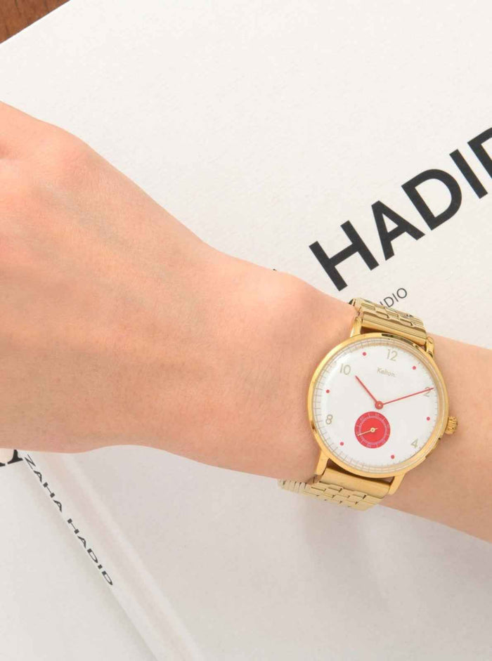 Montre Villa gold rouge