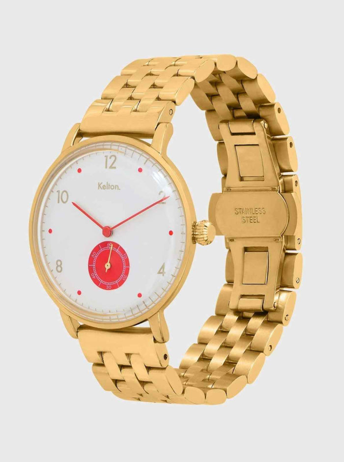 Montre Villa gold rouge