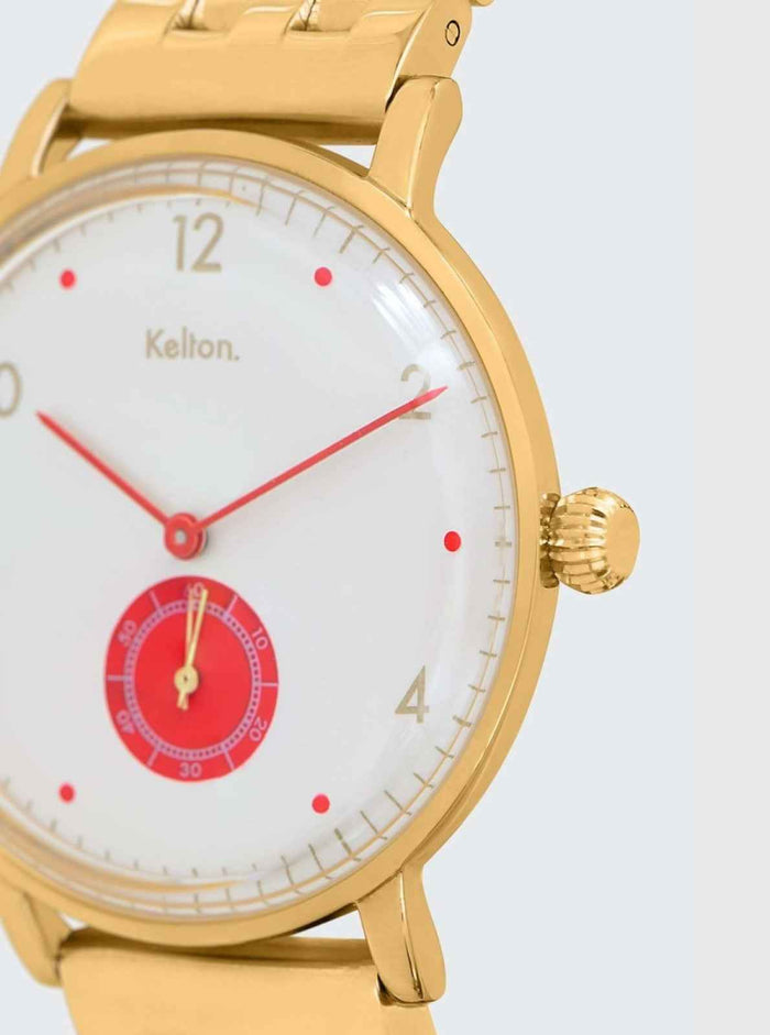 Montre Villa gold rouge