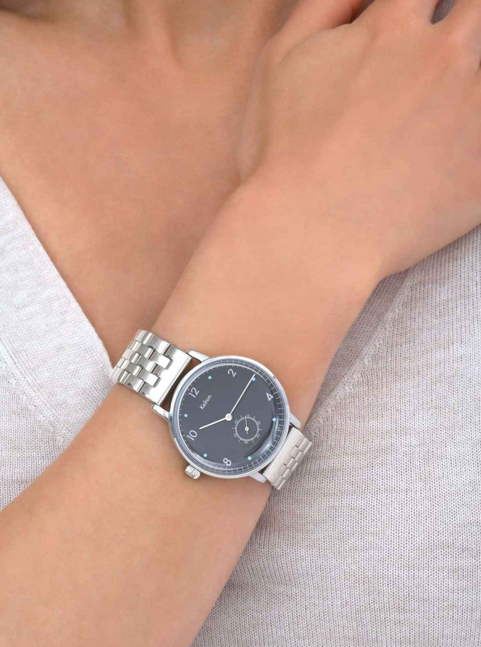 Montre Villa silver noire