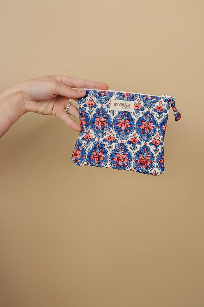 Nautical Nantucket Quilted Coin Pouch | Mini Purse - Little Flower Soap Cocosmetic bagcosmetic casecosmetic pouchbag