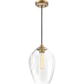Weathered brass pendant light, by Quoizel, for kitchen island or dining