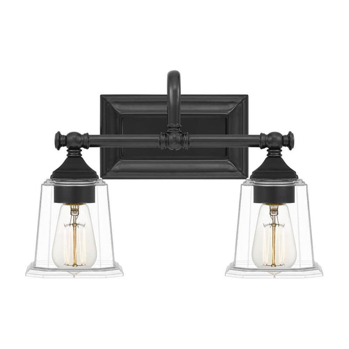 Earth black vanity light, by Quoizel, for bathroom