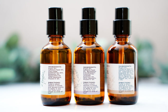 Nourish + Repair Hair Oil with Argan & Camellia - Vanilla Musk - Little Flower Soap Co