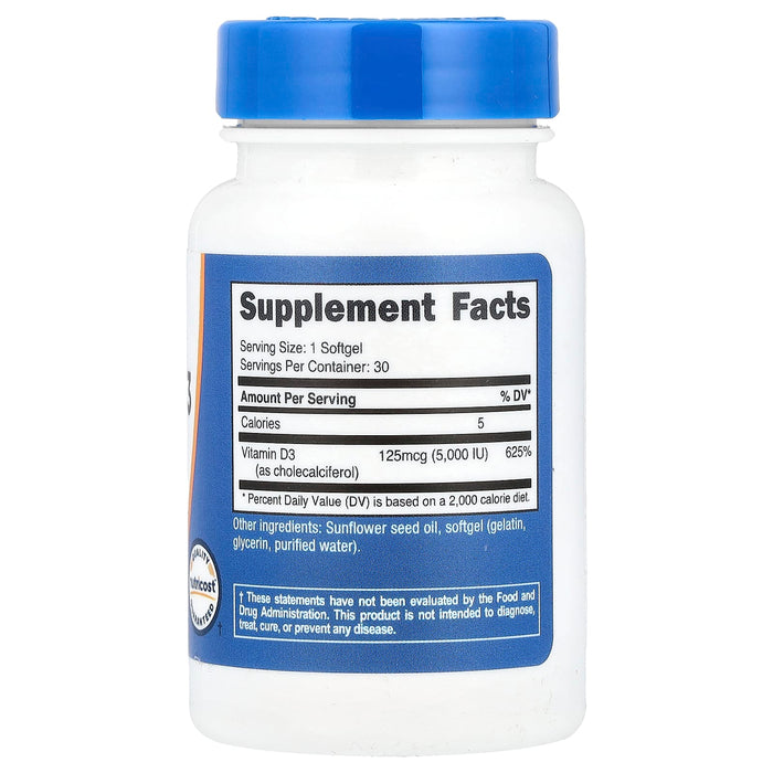 Nutricost vitamin d3 5000 IU softgels by Nutricost