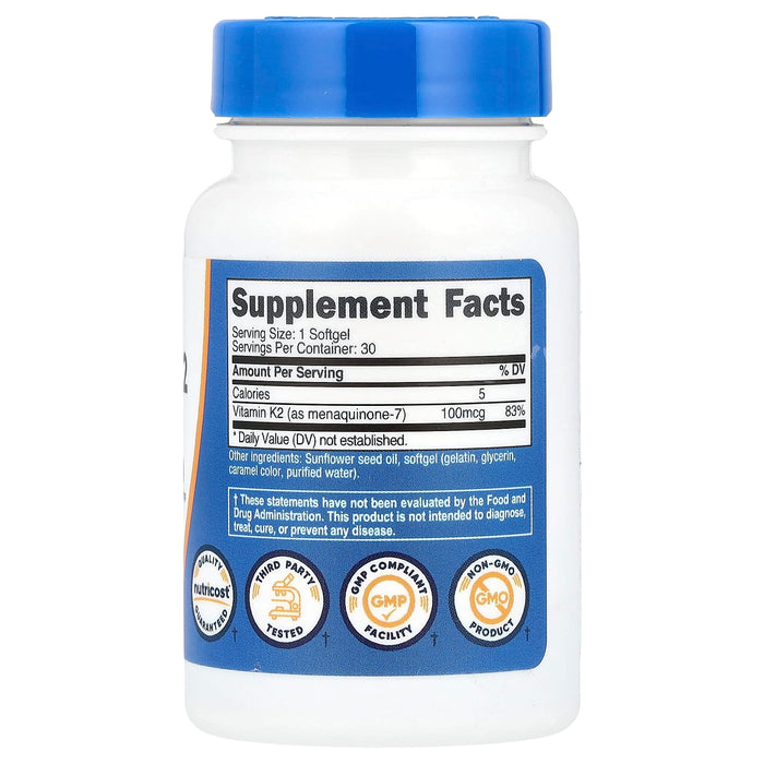 Nutricost Vitamin K2 MK-7 100 mcg by Nutricost