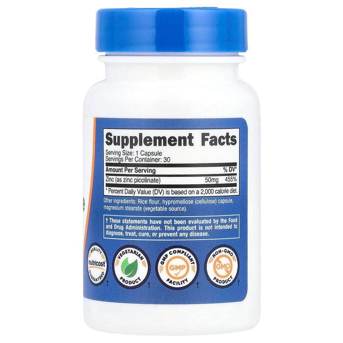 Nutricost zinc picolinate 50 mg per unit by Nutricost