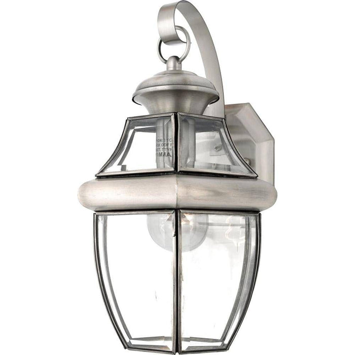 Pewter wall sconce, by Quoizel, for hallway or living room