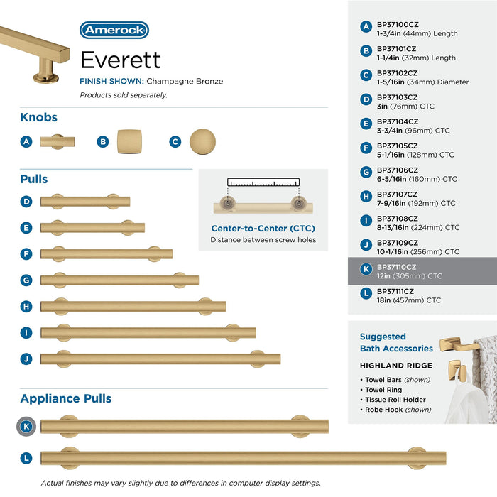 Open Box - Amerock BP37110CZ - Pulls Cabinet Hardware