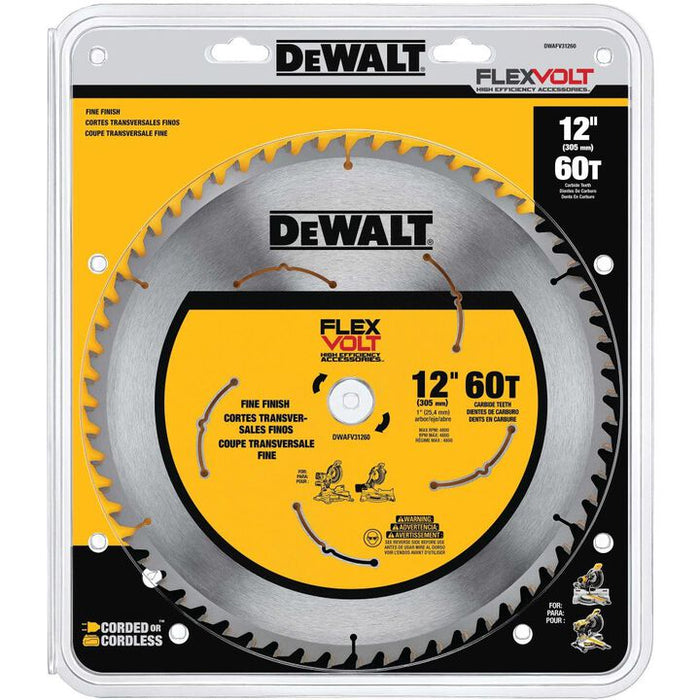 Open Box -  Dewalt-DWAFV31260 FLEXVOLT 12 In. 60T Miter Saw Blade