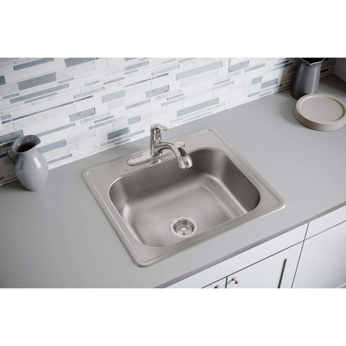 Open Box - Elkay DSE125223 Dayton 25" Single Basin Drop In Stainless Steel Kitchen Sink