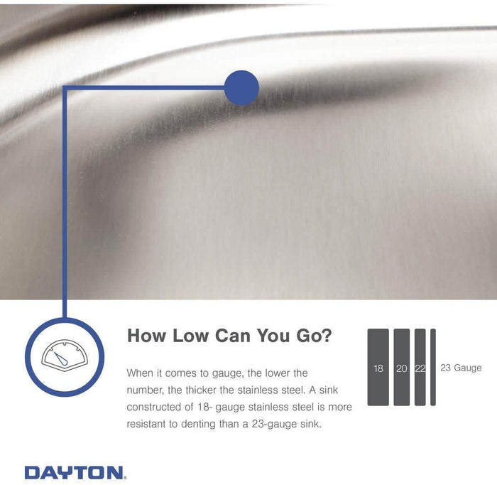Open Box - Elkay DSE125223 Dayton 25" Single Basin Drop In Stainless Steel Kitchen Sink