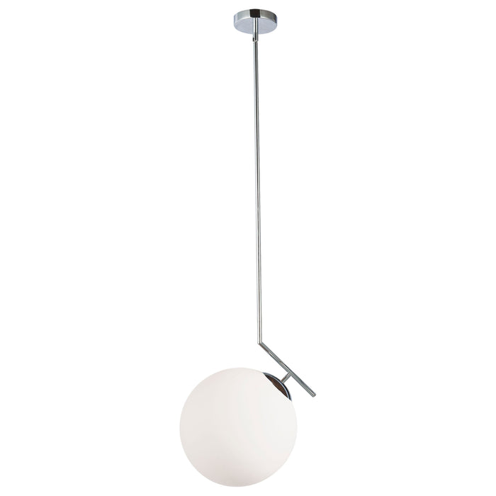 White pendant light, by Dainolite, for kitchen island or dining