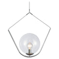 Polished chrome pendant light, by Dainolite, for kitchen island or dining