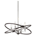 Polished chrome chandelier, by Dainolite