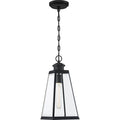 Matte black wall sconce, by Quoizel, for hallway or living room