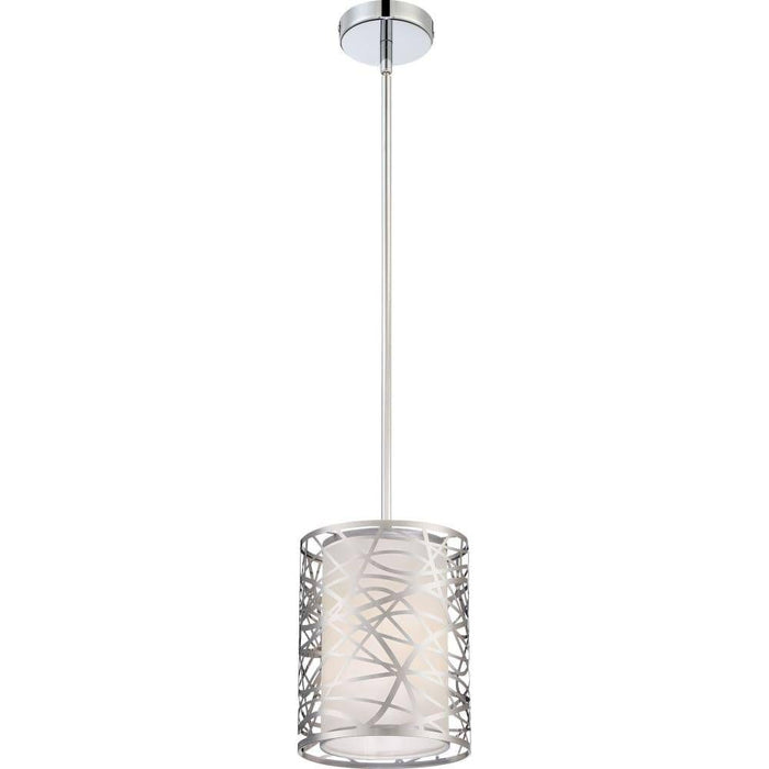Polished chrome pendant light, by Quoizel, for kitchen island or dining