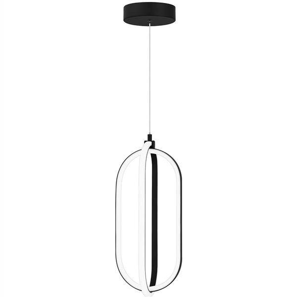 Matte black pendant light, by Quoizel, for kitchen island or dining