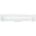 Polished chrome vanity light, by Quoizel, for bathroom