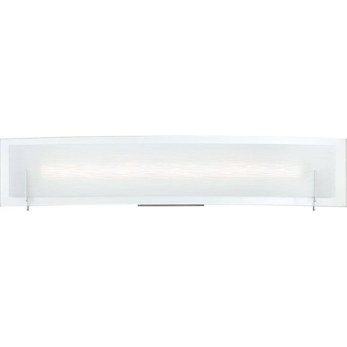Polished chrome vanity light, by Quoizel, for bathroom