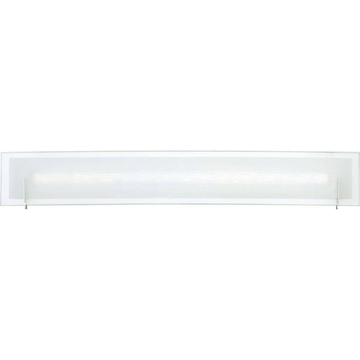 Polished chrome vanity light, by Quoizel, for bathroom