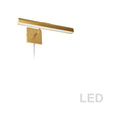 LED aged brass vanity light, by Dainolite, for bathroom