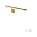 LED aged brass vanity light, by Dainolite, for bathroom
