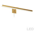 LED aged brass vanity light, by Dainolite, for bathroom