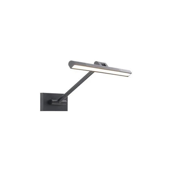 Black wall sconce, by WAC, for hallway or living room