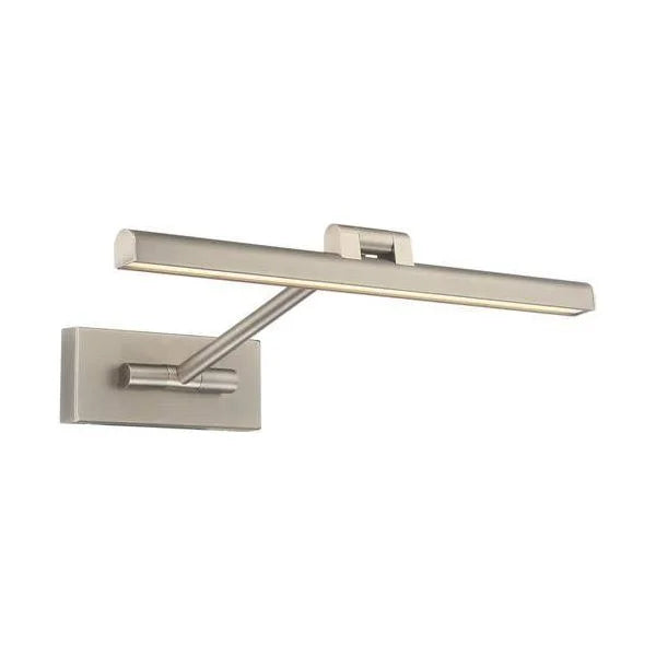 Brushed nickel wall sconce, by WAC, for hallway or living room