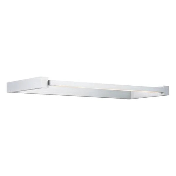 Brushed aluminum finish wall sconce, by WAC, for hallway or living room