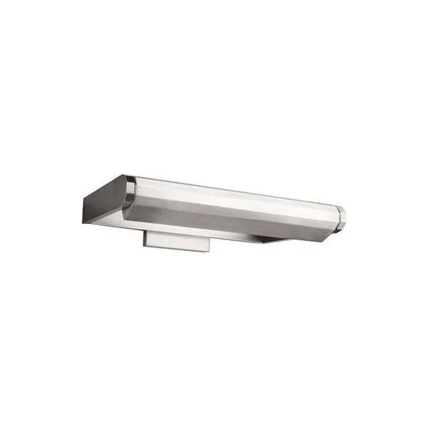 Brushed nickel wall sconce, by WAC, for hallway or living room