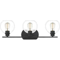Matte black vanity light, by Quoizel, for bathroom