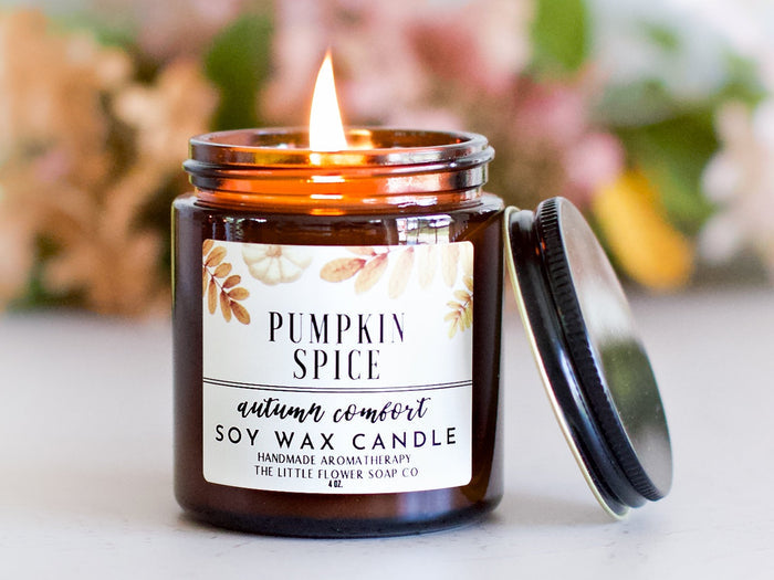 Pumpkin Spice Hand Poured Candle - Little Flower Soap Co