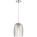 Polished chrome pendant light, by Quoizel, for kitchen island or dining