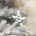 Recycled Paper Star Ornament | White