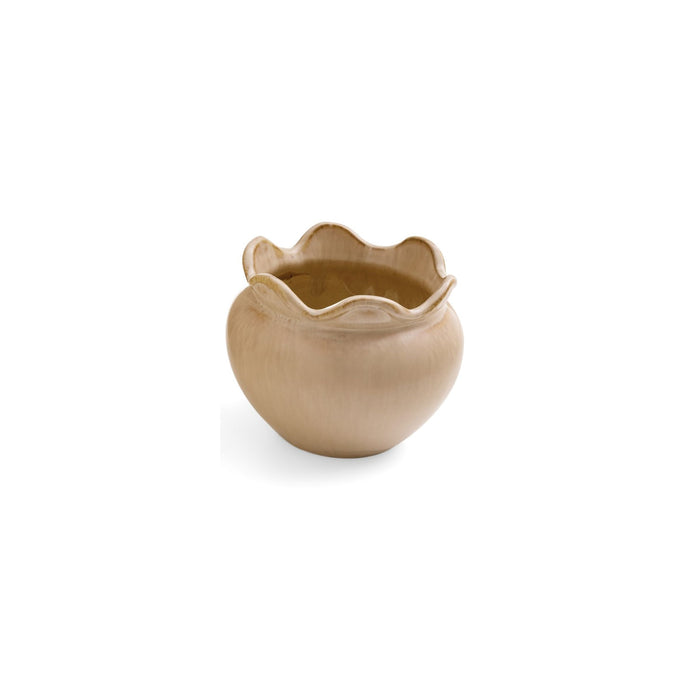 Ruffled Planter | Light Mocha