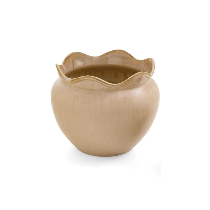 Ruffled Planter | Light Mocha