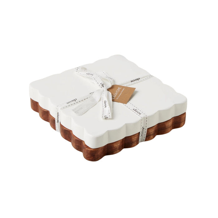 Scalloped Appetizer Cheese Board | Set of 2