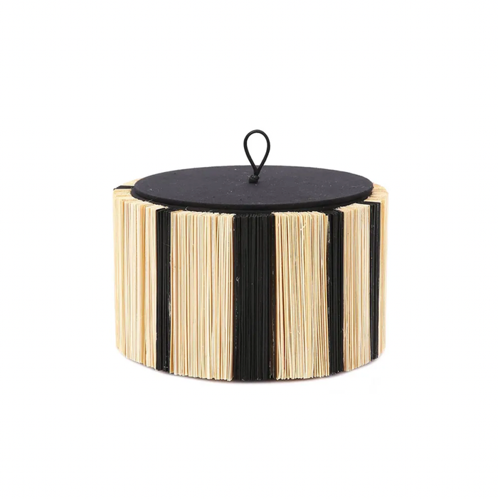 Segment Bamboo Lidded Basket | Small
