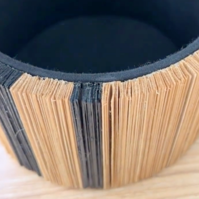 Segment Bamboo Lidded Basket | Small