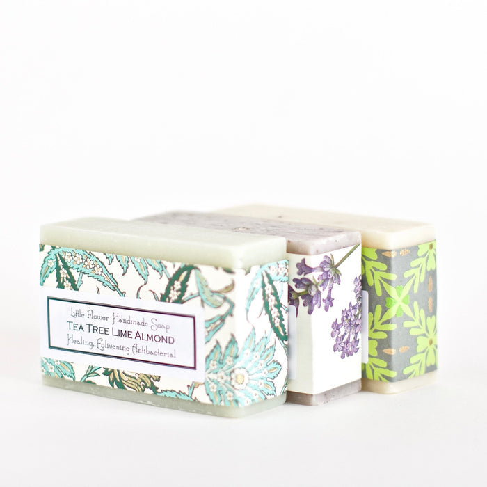 Set of 3 Bars Handmade Soaps for Bath or Sink Side - Little Flower Soap Co